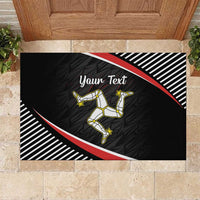 Personalized Isle of Man Rubber Doormat Quocunque Jeceris Stabit
