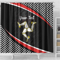 Personalized Isle of Man Shower Curtain Quocunque Jeceris Stabit