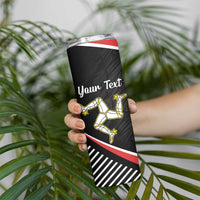 Personalized Isle of Man Skinny Tumbler Quocunque Jeceris Stabit