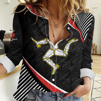 Personalized Isle of Man Women Casual Shirt Quocunque Jeceris Stabit
