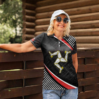 Personalized Isle of Man Women Polo Shirt Quocunque Jeceris Stabit