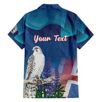 Personalized Iceland National Day Hawaiian Shirt Gyrfalcon With Lupine Flower