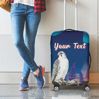 Personalized Iceland National Day Luggage Cover Gyrfalcon With Lupine Flower