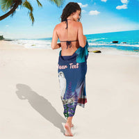 Personalized Iceland National Day Sarong Gyrfalcon With Lupine Flower