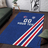 Custom Iceland Football Area Rug Strakarnir Okkar Celtic Pattern
