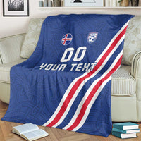Custom Iceland Football Blanket Strakarnir Okkar Celtic Pattern