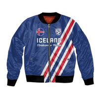 Custom Iceland Football Bomber Jacket Strakarnir Okkar Celtic Pattern