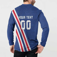 Custom Iceland Football Button Sweatshirt Strakarnir Okkar Celtic Pattern