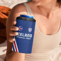 Custom Iceland Football 4 in 1 Can Cooler Tumbler Strakarnir Okkar Celtic Pattern