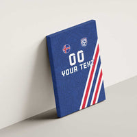 Custom Iceland Football Canvas Wall Art Strakarnir Okkar Celtic Pattern