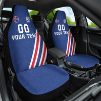 Custom Iceland Football Car Seat Cover Strakarnir Okkar Celtic Pattern