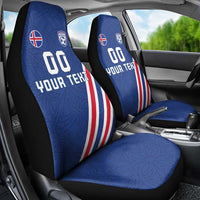 Custom Iceland Football Car Seat Cover Strakarnir Okkar Celtic Pattern