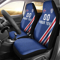 Custom Iceland Football Car Seat Cover Strakarnir Okkar Celtic Pattern