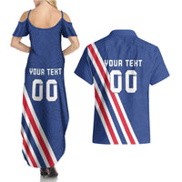 Custom Iceland Football Couples Matching Summer Maxi Dress and Hawaiian Shirt Strakarnir Okkar Celtic Pattern