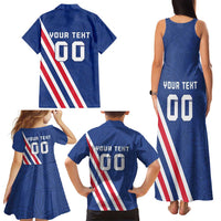 Custom Iceland Football Family Matching Tank Maxi Dress and Hawaiian Shirt Strakarnir Okkar Celtic Pattern