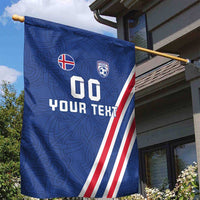 Custom Iceland Football Garden Flag Strakarnir Okkar Celtic Pattern