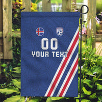 Custom Iceland Football Garden Flag Strakarnir Okkar Celtic Pattern