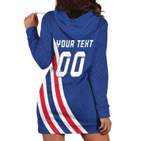 Custom Iceland Football Hoodie Dress Strakarnir Okkar Celtic Pattern