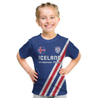 Custom Iceland Football Kid T Shirt Strakarnir Okkar Celtic Pattern