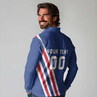 Custom Iceland Football Long Sleeve Polo Shirt Strakarnir Okkar Celtic Pattern