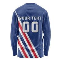 Custom Iceland Football Long Sleeve Shirt Strakarnir Okkar Celtic Pattern