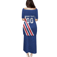 Custom Iceland Football Puletasi Strakarnir Okkar Celtic Pattern