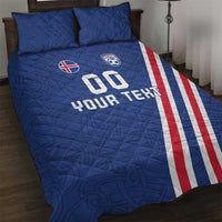 Custom Iceland Football Quilt Bed Set Strakarnir Okkar Celtic Pattern