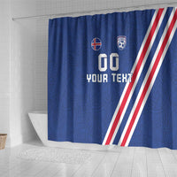 Custom Iceland Football Shower Curtain Strakarnir Okkar Celtic Pattern