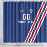 Custom Iceland Football Shower Curtain Strakarnir Okkar Celtic Pattern