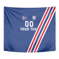 Custom Iceland Football Tapestry Strakarnir Okkar Celtic Pattern