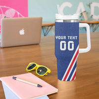 Custom Iceland Football Tumbler With Handle Strakarnir Okkar Celtic Pattern