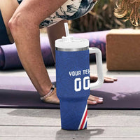 Custom Iceland Football Tumbler With Handle Strakarnir Okkar Celtic Pattern