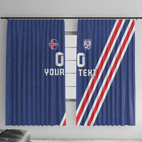 Custom Iceland Football Window Curtain Strakarnir Okkar Celtic Pattern