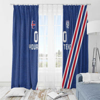Custom Iceland Football Window Curtain Strakarnir Okkar Celtic Pattern