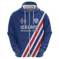 Custom Iceland Football Zip Hoodie Strakarnir Okkar Celtic Pattern