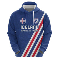 Custom Iceland Football Zip Hoodie Strakarnir Okkar Celtic Pattern