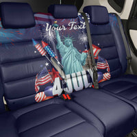 Personalized United States Independence Day Back Car Seat Cover Statue of Liberty for 4th of July