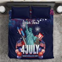 Personalized United States Independence Day Bedding Set Statue of Liberty for 4th of July