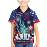 Personalized United States Independence Day Family Matching Mermaid Dress and Hawaiian Shirt Statue of Liberty for 4th of July