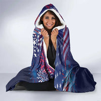 Personalized United States Independence Day Hooded Blanket Statue of Liberty for 4th of July