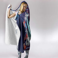 Personalized United States Independence Day Hooded Blanket Statue of Liberty for 4th of July