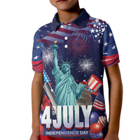 Personalized United States Independence Day Kid Polo Shirt Statue of Liberty for 4th of July