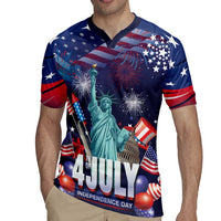Personalized United States Independence Day Rugby Jersey Statue of Liberty for 4th of July