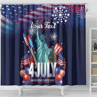 Personalized United States Independence Day Shower Curtain Statue of Liberty for 4th of July