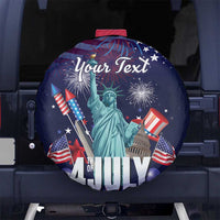 Personalized United States Independence Day Spare Tire Cover Statue of Liberty for 4th of July