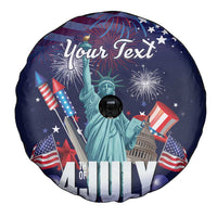 Personalized United States Independence Day Spare Tire Cover Statue of Liberty for 4th of July