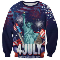 Personalized United States Independence Day Sweatshirt Statue of Liberty for 4th of July
