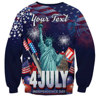 Personalized United States Independence Day Sweatshirt Statue of Liberty for 4th of July