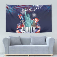 Personalized United States Independence Day Tapestry Statue of Liberty for 4th of July