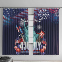 Personalized United States Independence Day Window Curtain Statue of Liberty for 4th of July